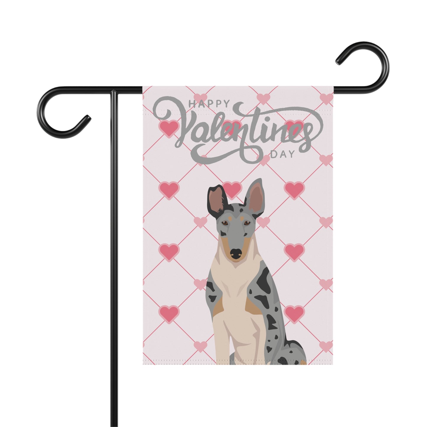 Smooth Collie Dog Valentines Day Garden Flag