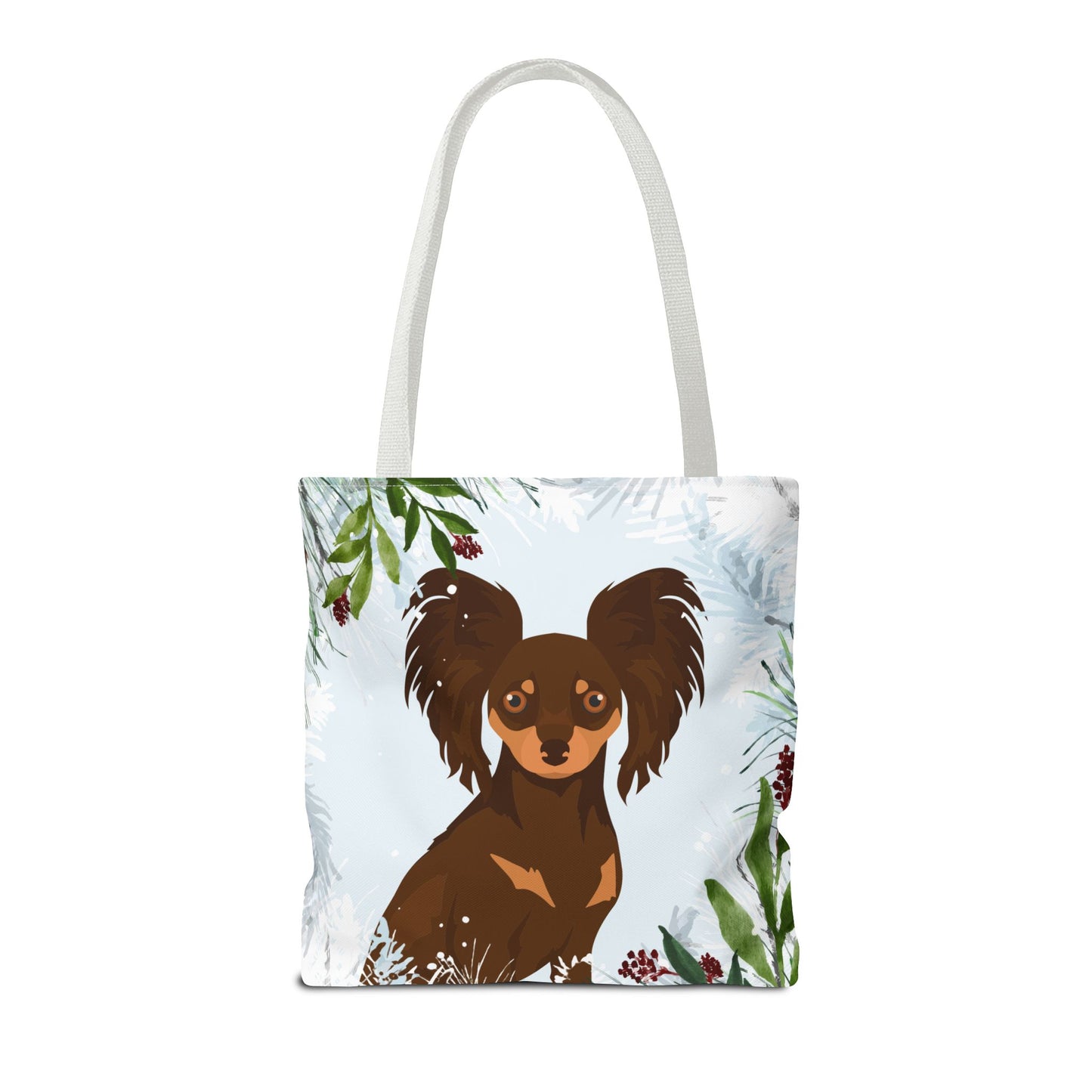 Russian Toy Terrier Dog Christmas Holiday Tote Bag 16x16