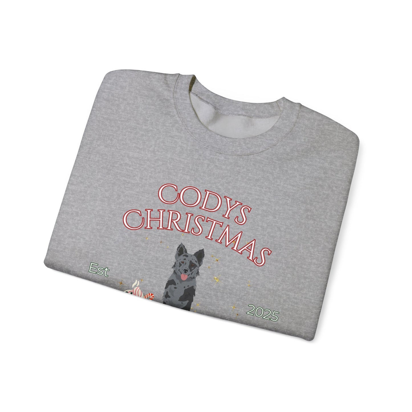 Mudi Dog Christmas Social Club Unisex Heavy Blend Crewneck Sweatshirt Custom Name