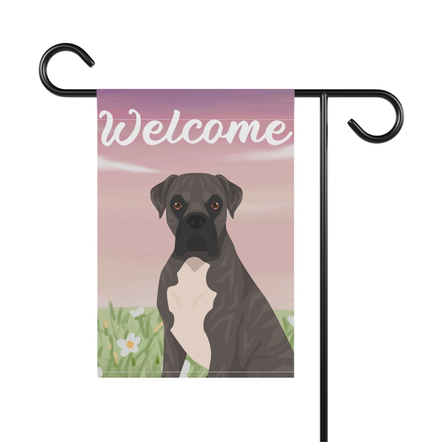Boxer Dog Welcome Garden Flag