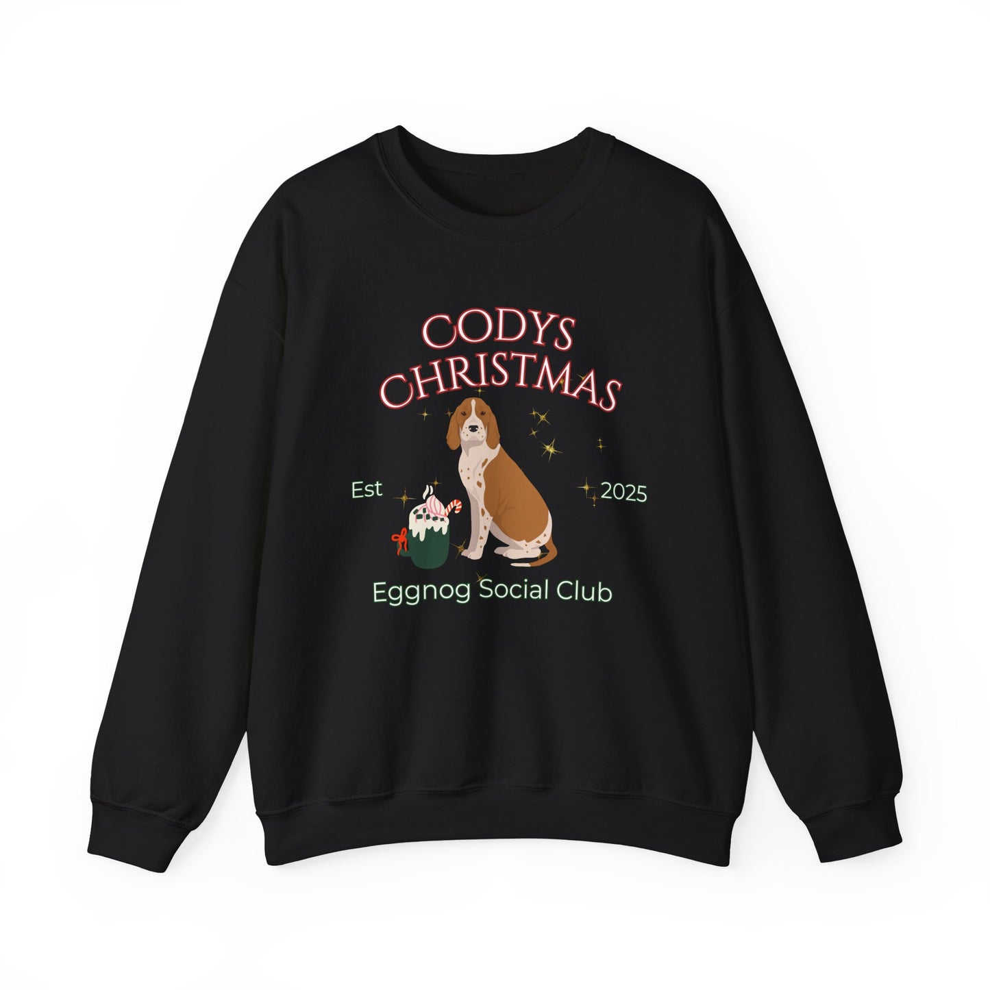 American English Coonhound  Dog Christmas Social Club Unisex Heavy Blend Crewneck Sweatshirt Custom Name