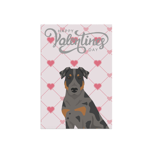 Beauceron Dog Valentines Day Garden Flag