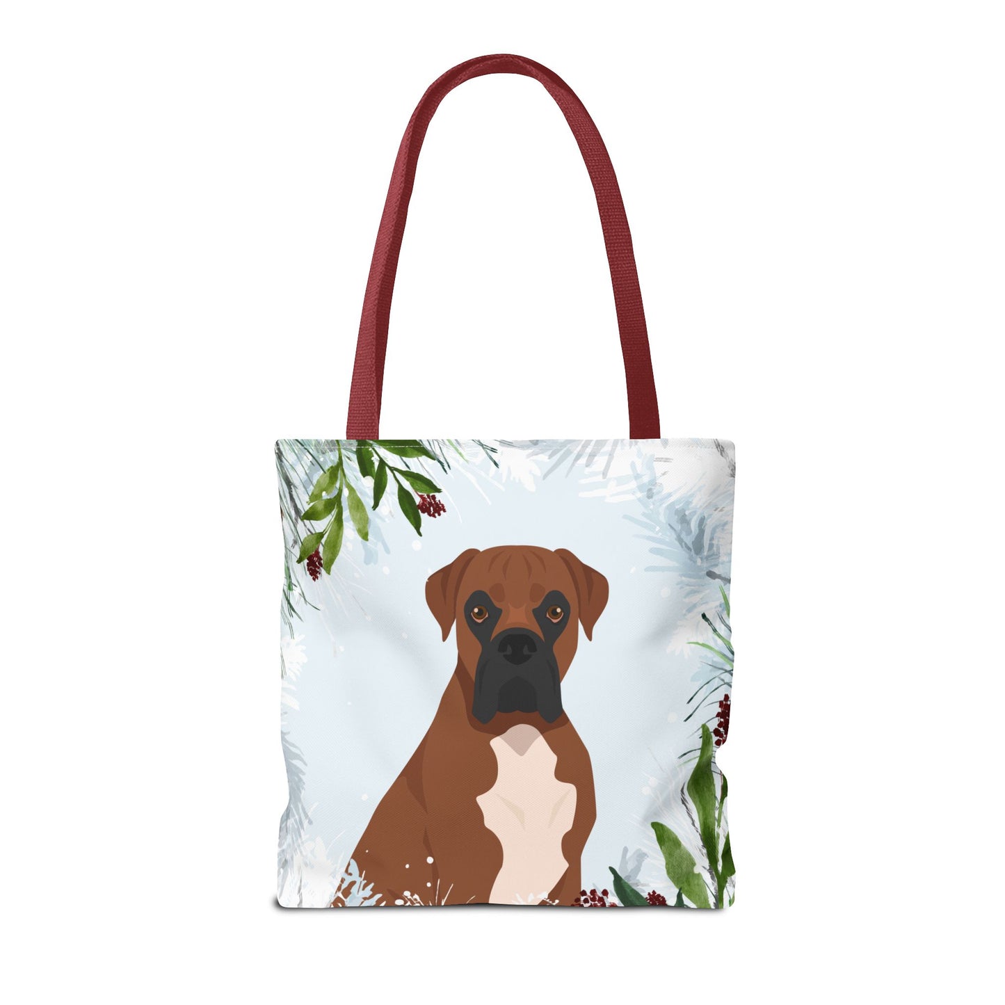 Boxer Dog Christmas Holiday Tote Bag 16x16