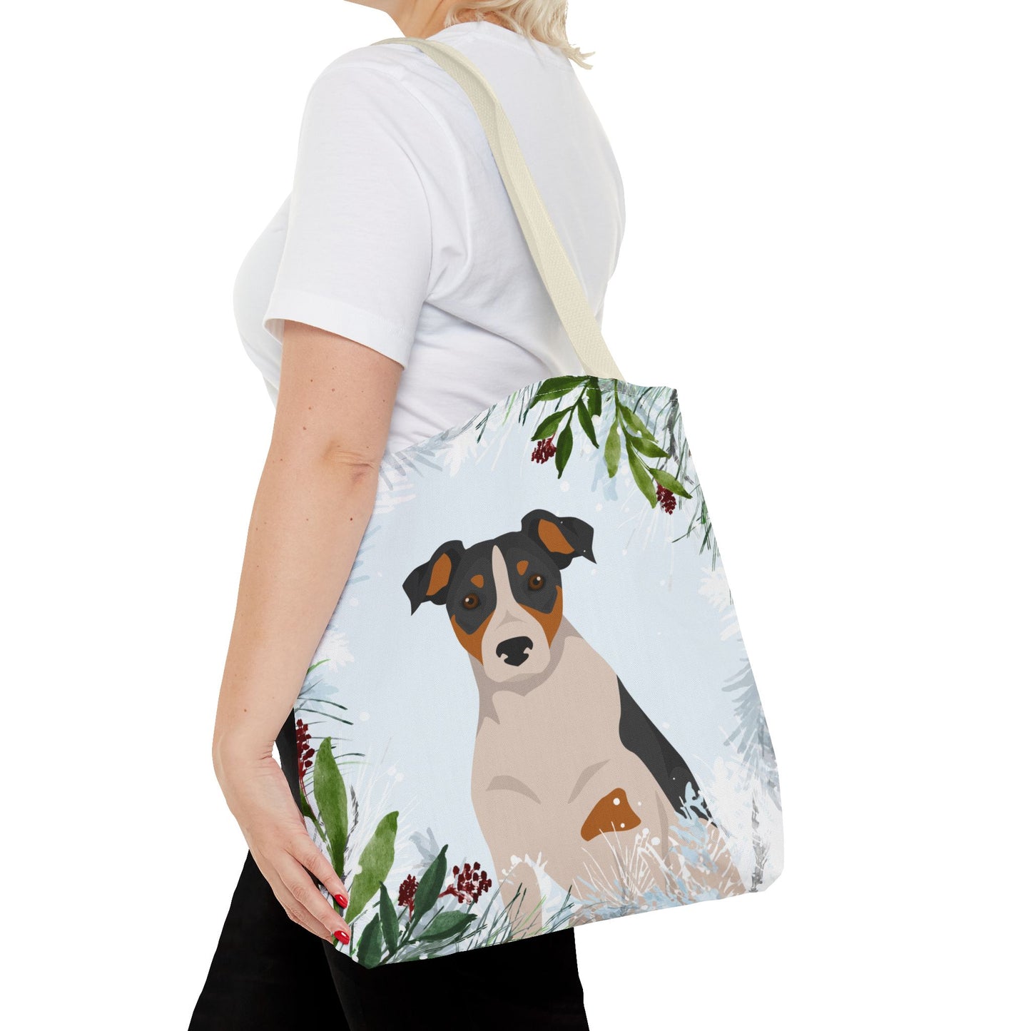 Parson Russell Terrier Dog Christmas Holiday Tote Bag 16x16