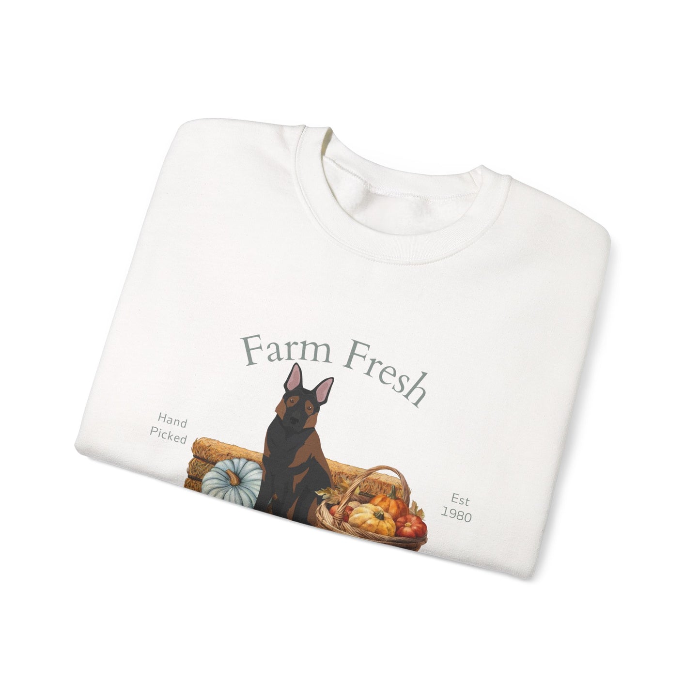 German Shpeherd Dog Fall Farm Fresh Unisex Heavy Blend Crewneck Sweatshirt