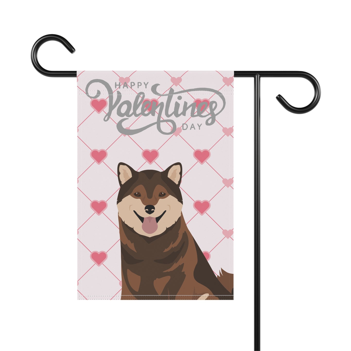 Shiba Inu Dog Valentines Day Garden Flag