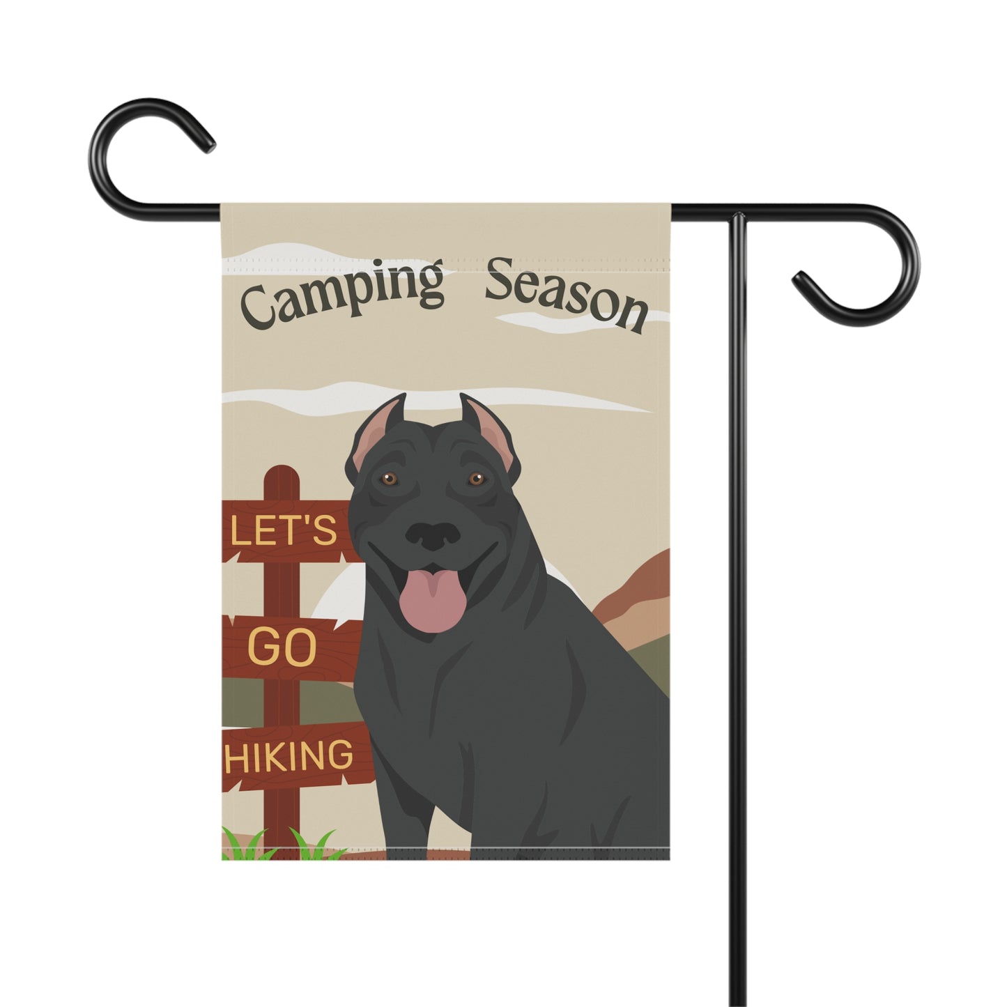 Pit Bull Dog Camping Garden Flag