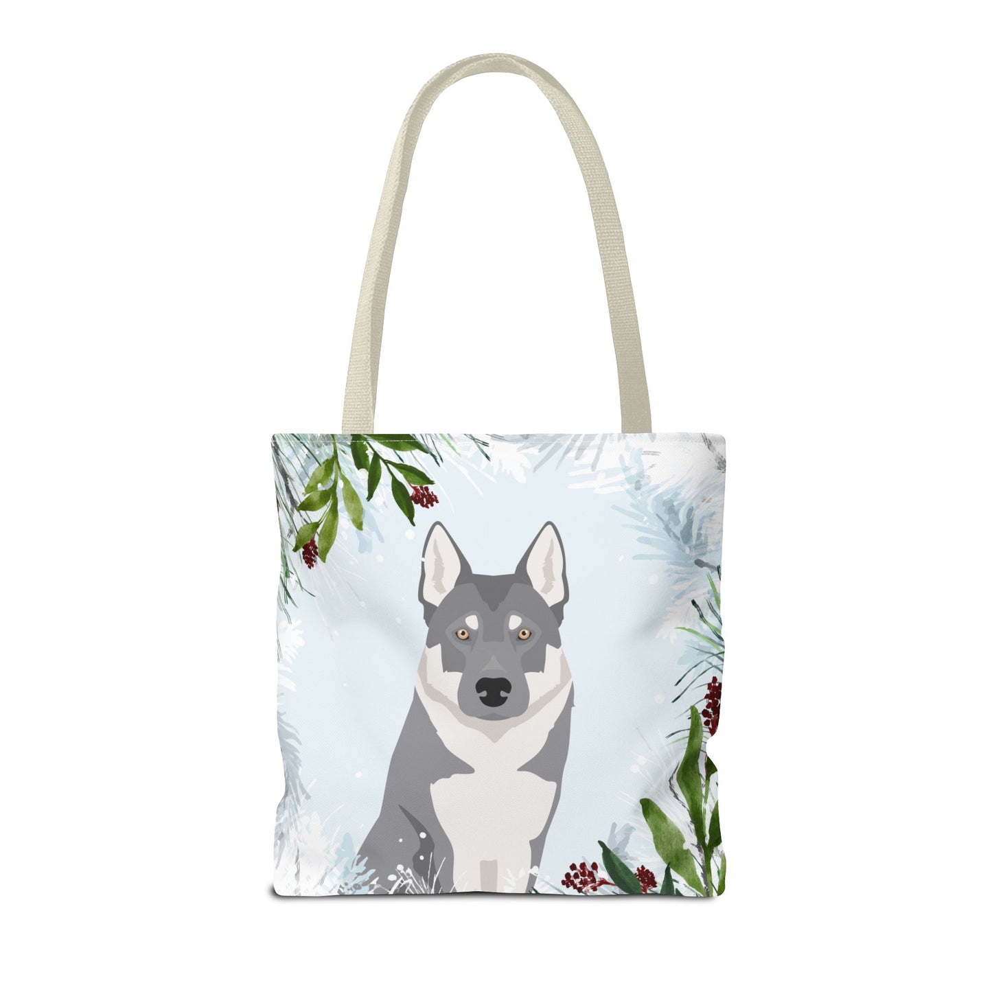 Czechoslovakian Wolfdog Dog Christmas Holiday Tote Bag 16x16