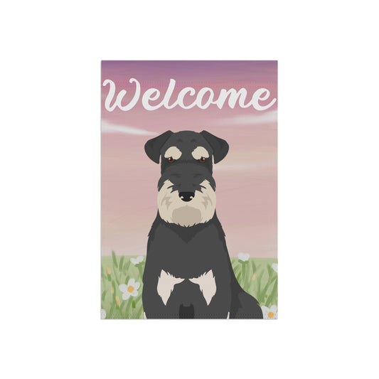 Schnauzer Dog Welcome Garden Flag