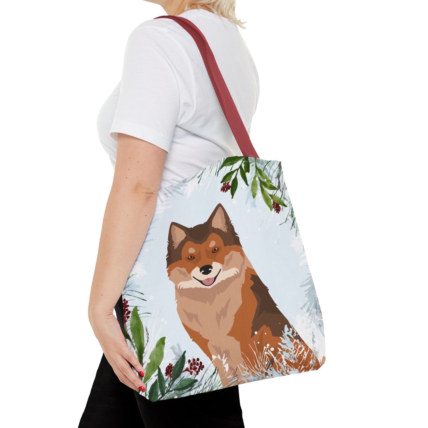 Nenets Herding Laika Dog Christmas Holiday Tote Bag 16x16