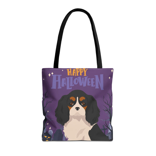 Cavalier King Charlre Spaniel Dog Happy Halloween Tote Bag 16x16
