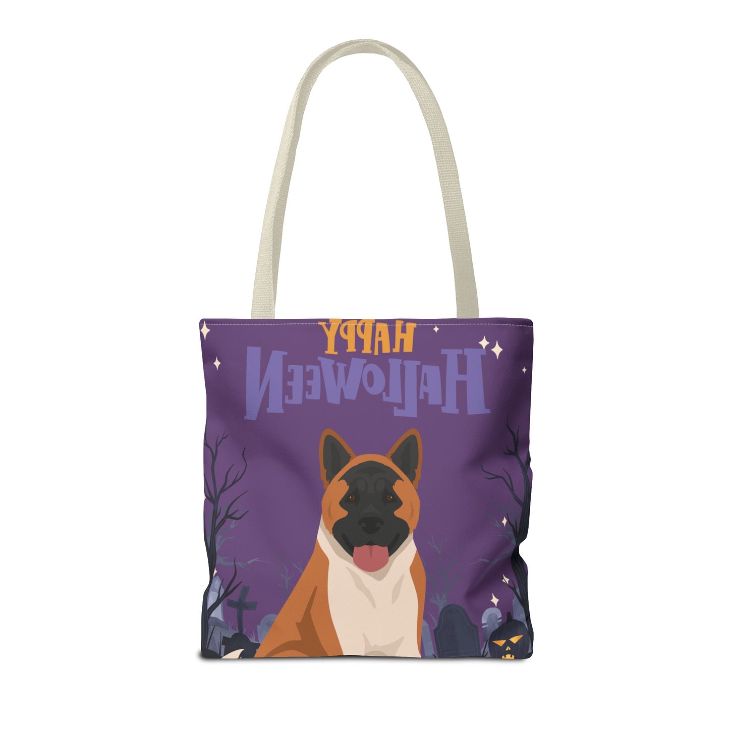 American Akita Dog Happy Halloween Tote Bag 16x16