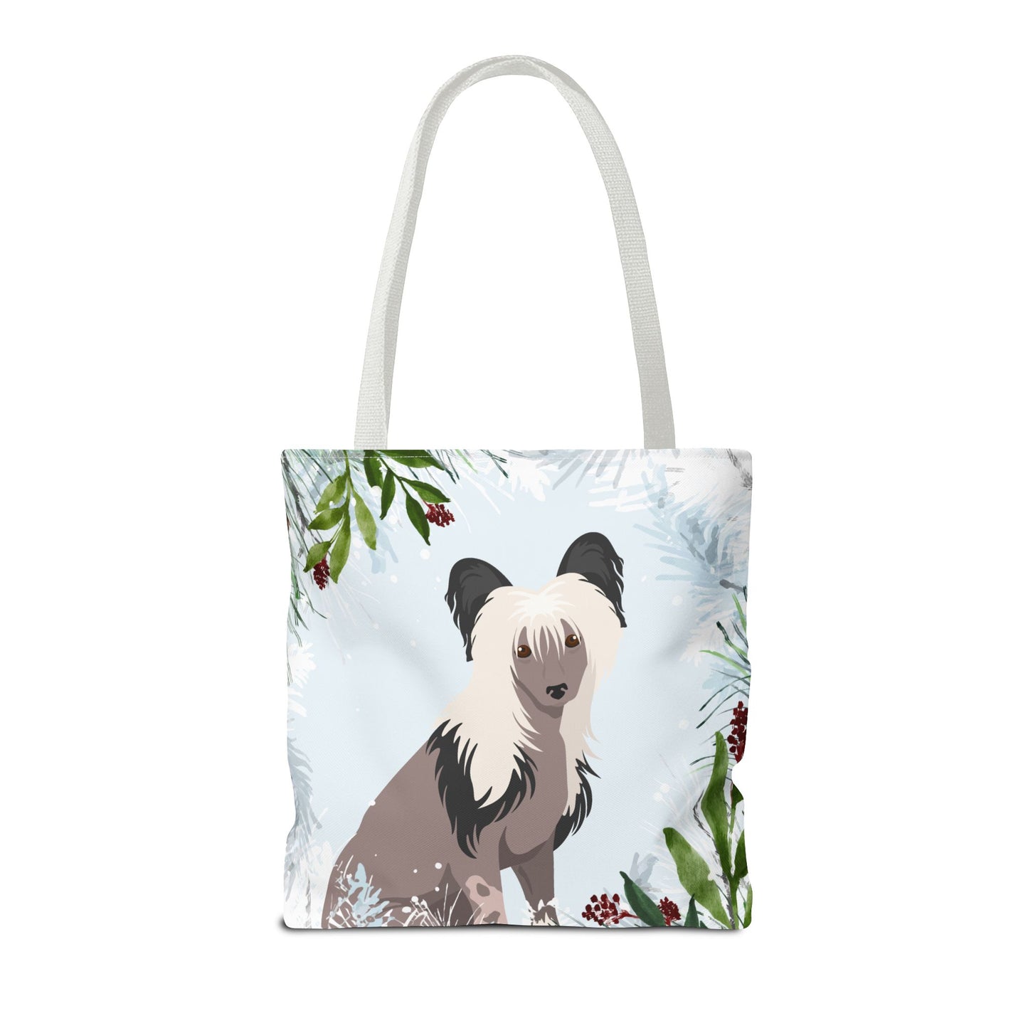 Chinese Cresred Dog Christmas Holiday Tote Bag 16x16