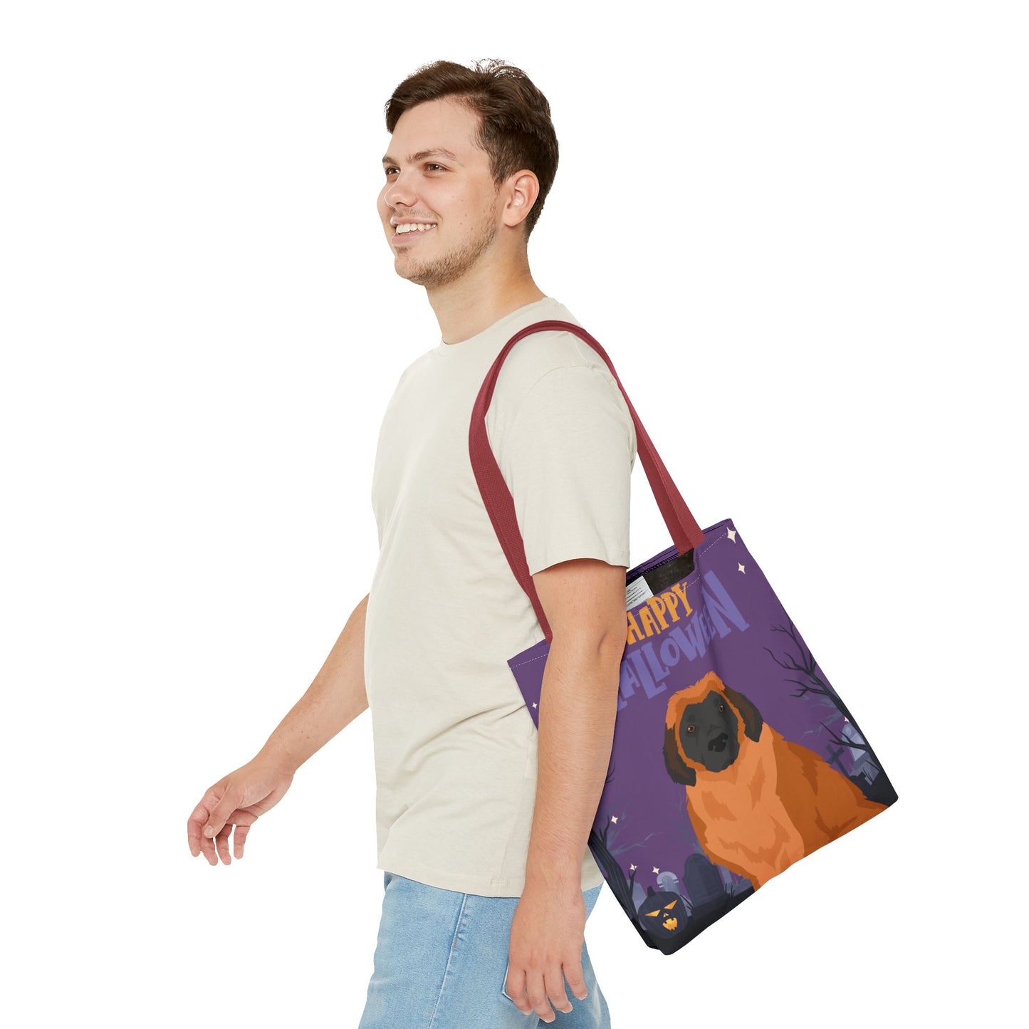 Leonberger Dog Happy Halloween Tote Bag 16x16