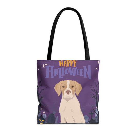 Pointer Dog Happy Halloween Tote Bag 16x16