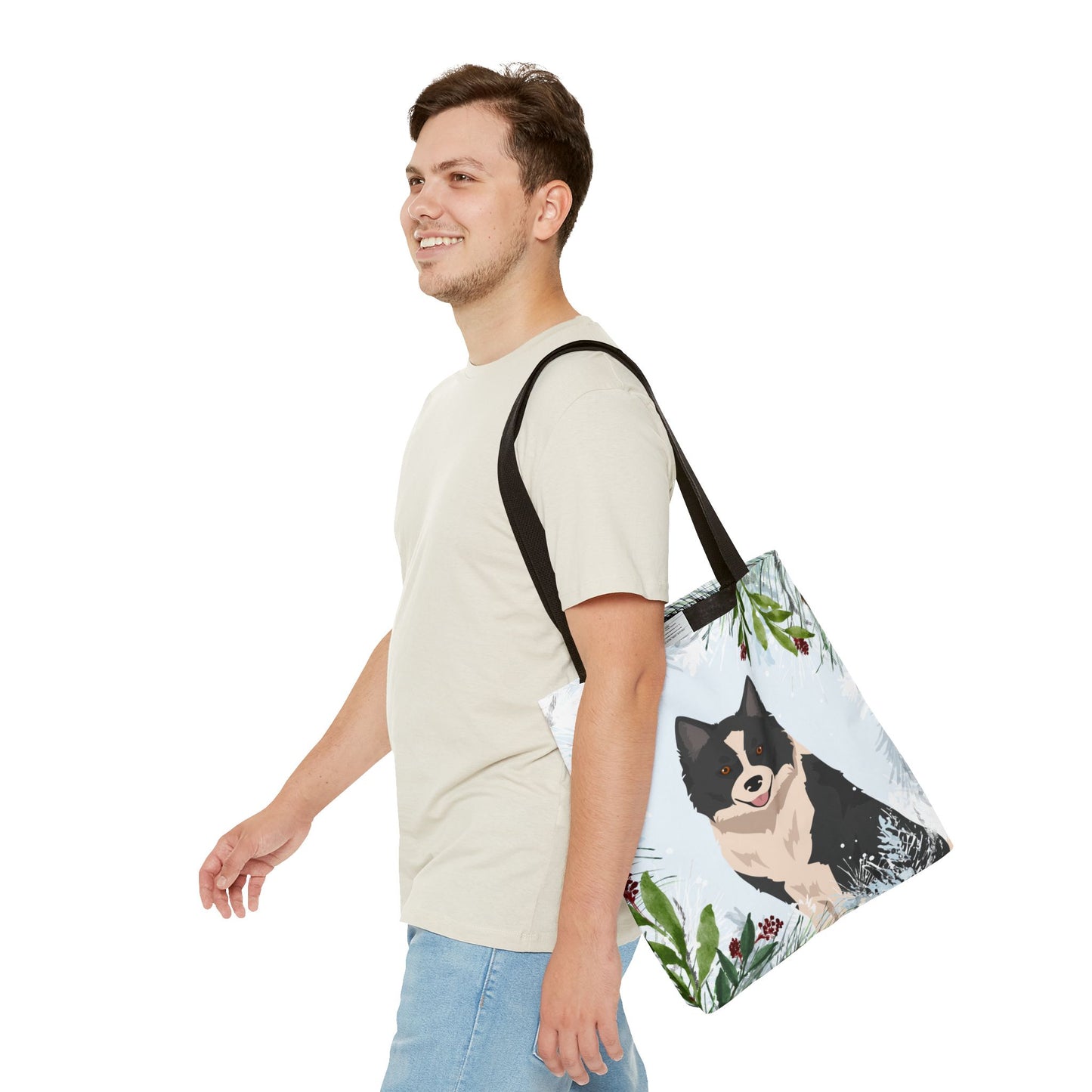 Nenets Herding Laika Dog Christmas Holiday Tote Bag 16x16