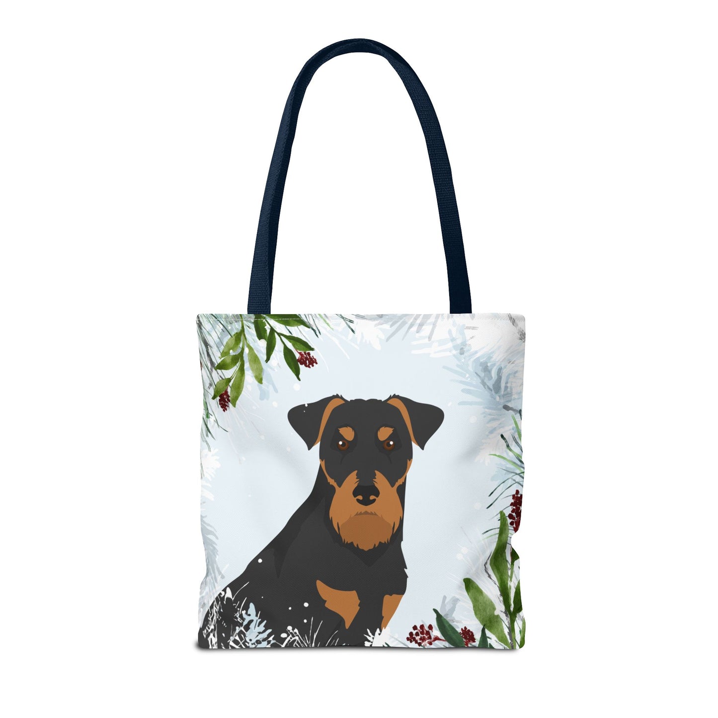 Jagdterrier Dog Christmas Holiday Tote Bag 16x16