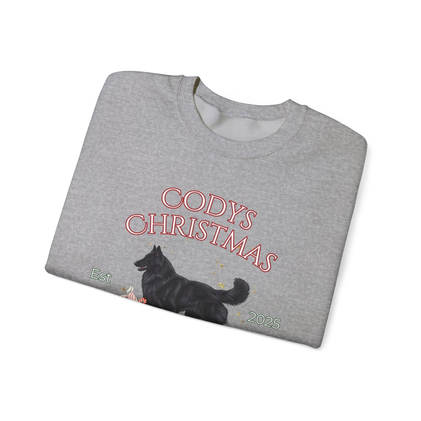 Belgian Sheepdog Dog Christmas Social Club Unisex Heavy Blend Crewneck Sweatshirt Custom Name