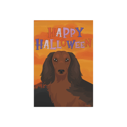 Dachshund Dog Halloween Garden Flag