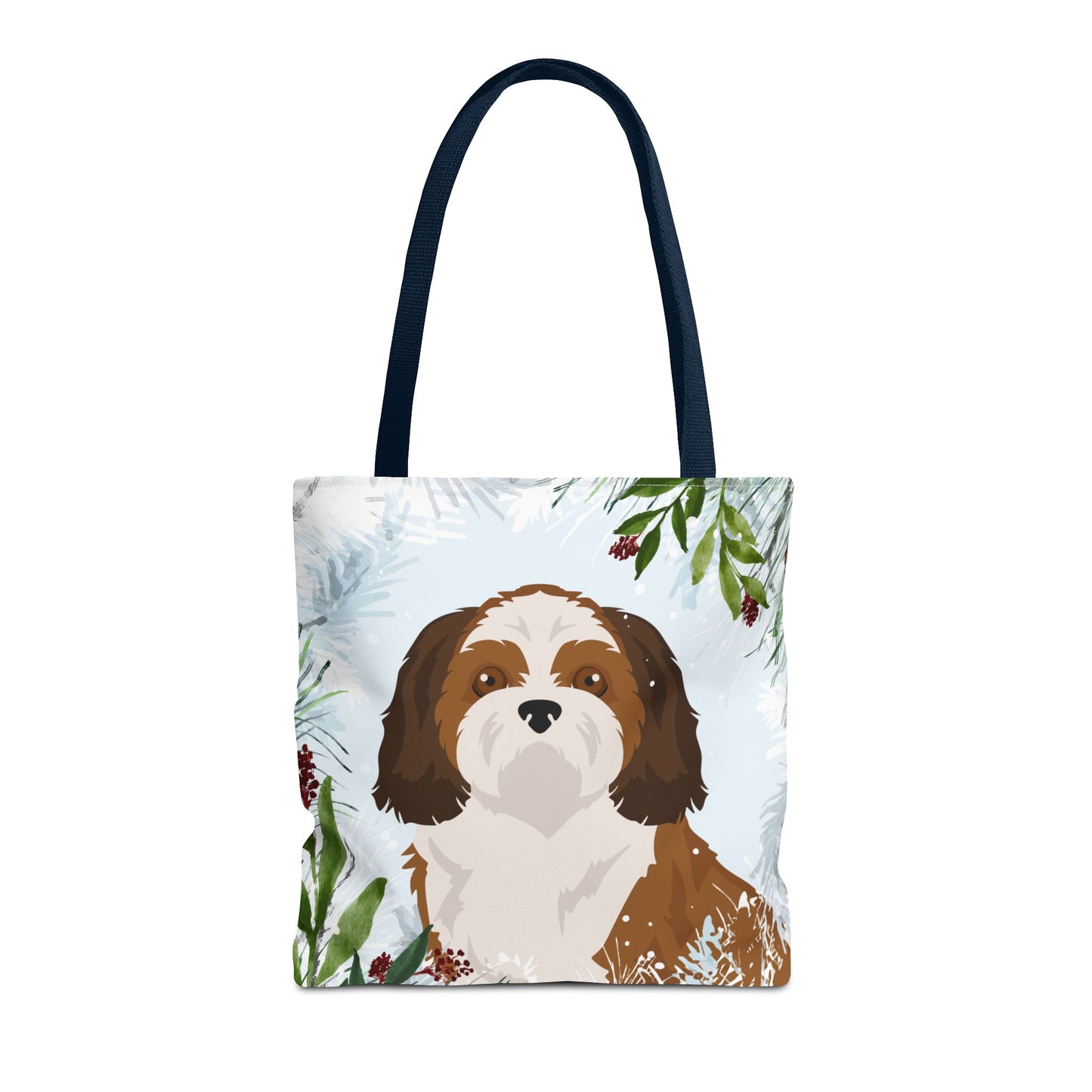 Shih Tzu Dog Christmas Holiday Tote Bag 16x16