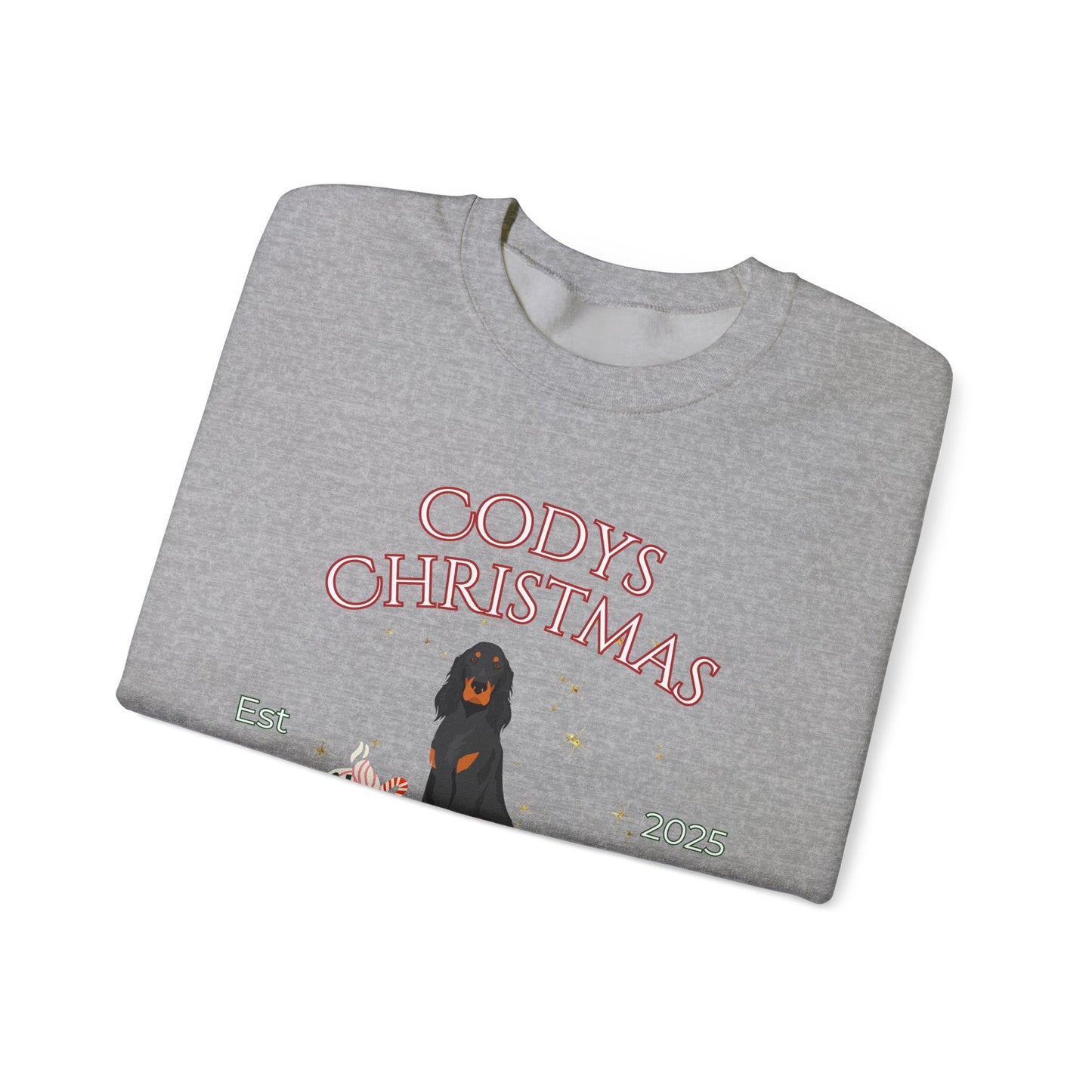 Gordon Setter Dog Christmas Social Club Unisex Heavy Blend Crewneck Sweatshirt Custom Name