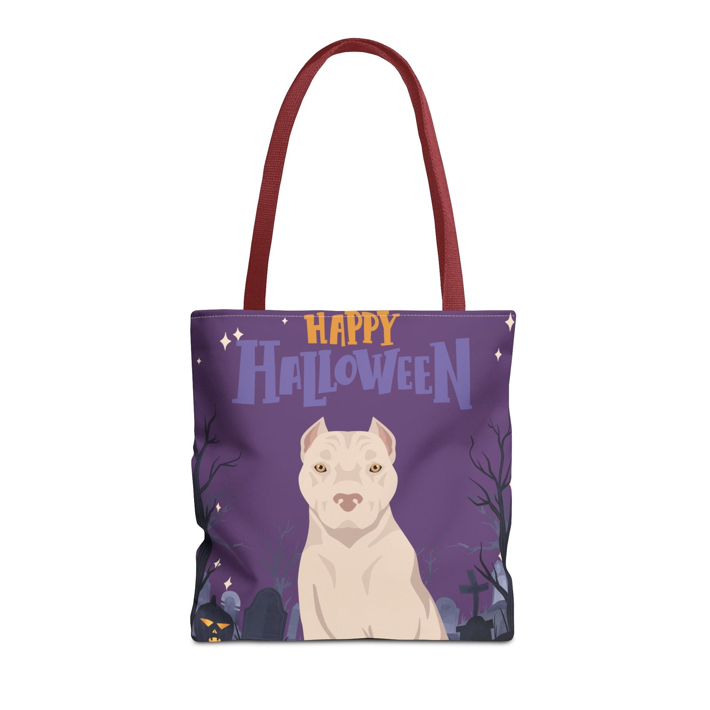 American Staffordshire Terrier Dog Happy Halloween Tote Bag 16x16