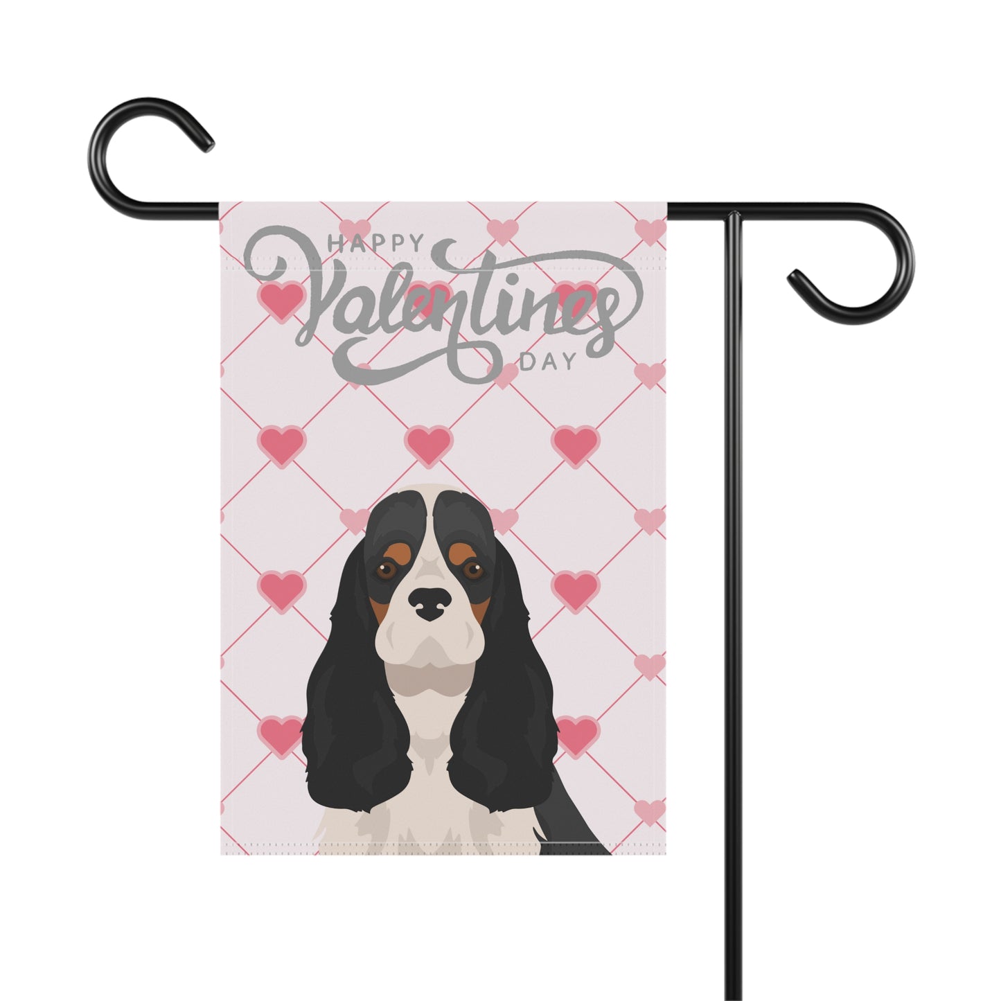 Cocker Spaniel Dog Valentines Day Garden Flag
