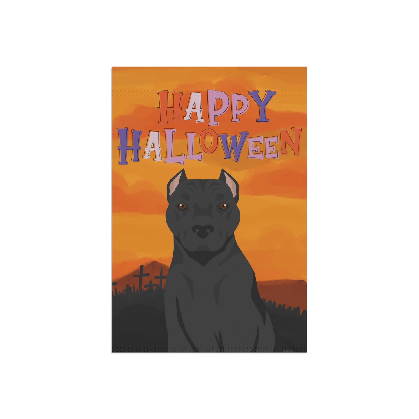 American Staffordshire Terrier Dog Halloween Garden Flag