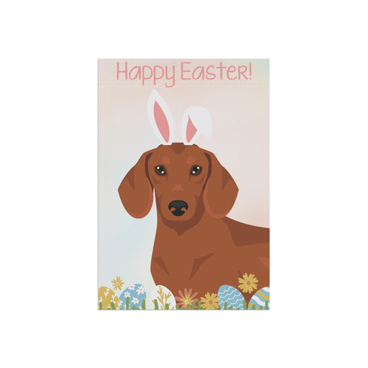 Dachshund Dog Happy Easter Garden Flag