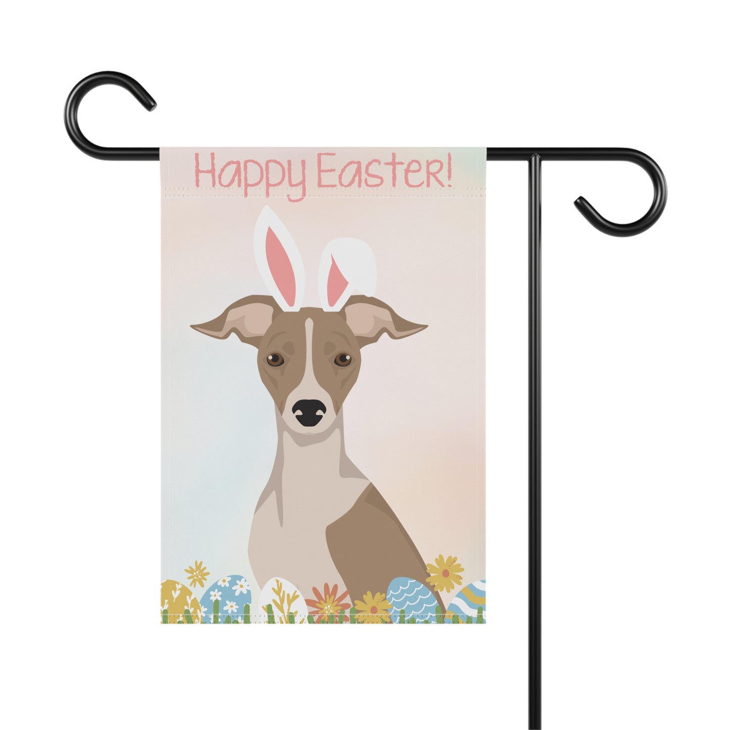 Italian Greyhound Dog Happy Easter Garden Flag