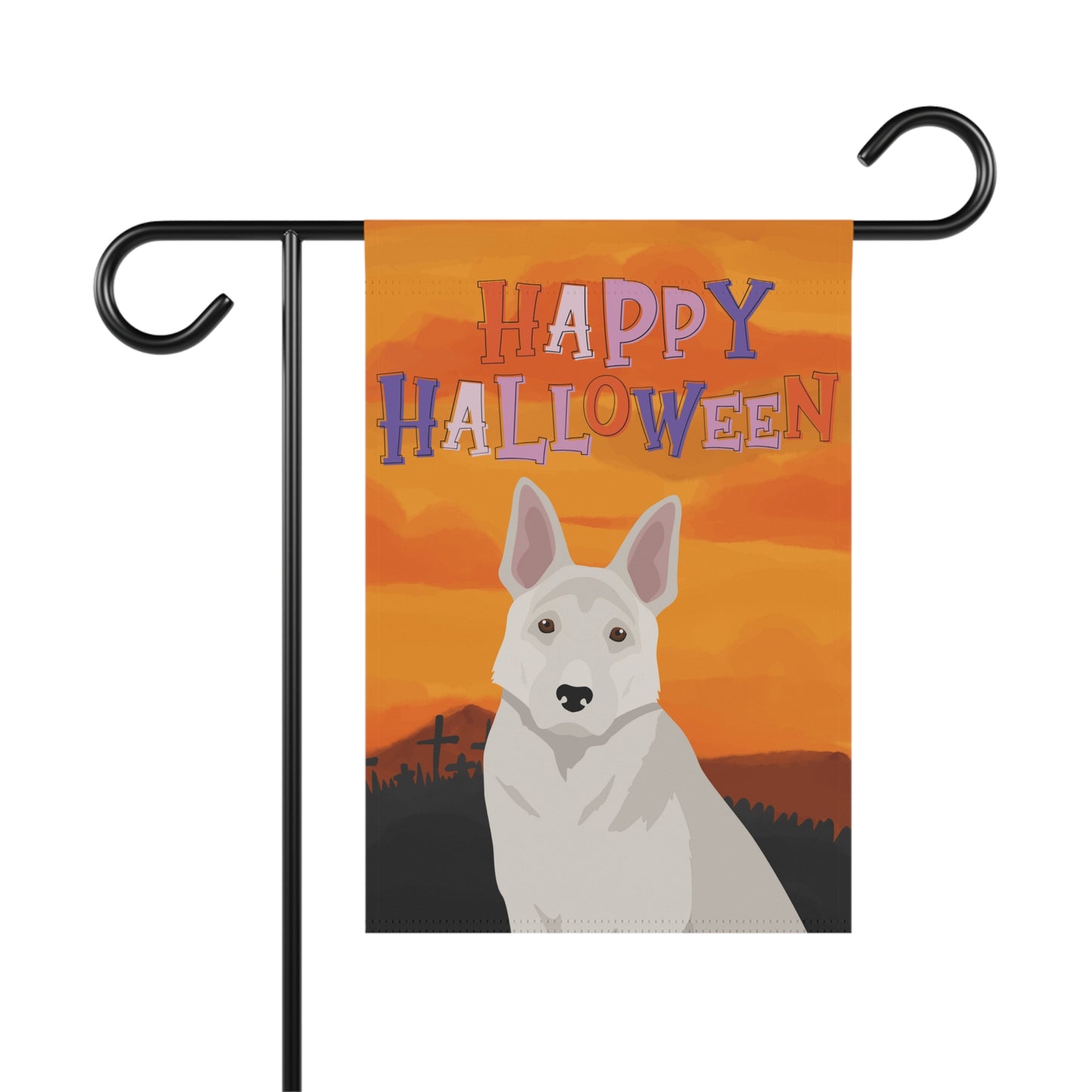 German Shepherd Dog Halloween Garden Flag
