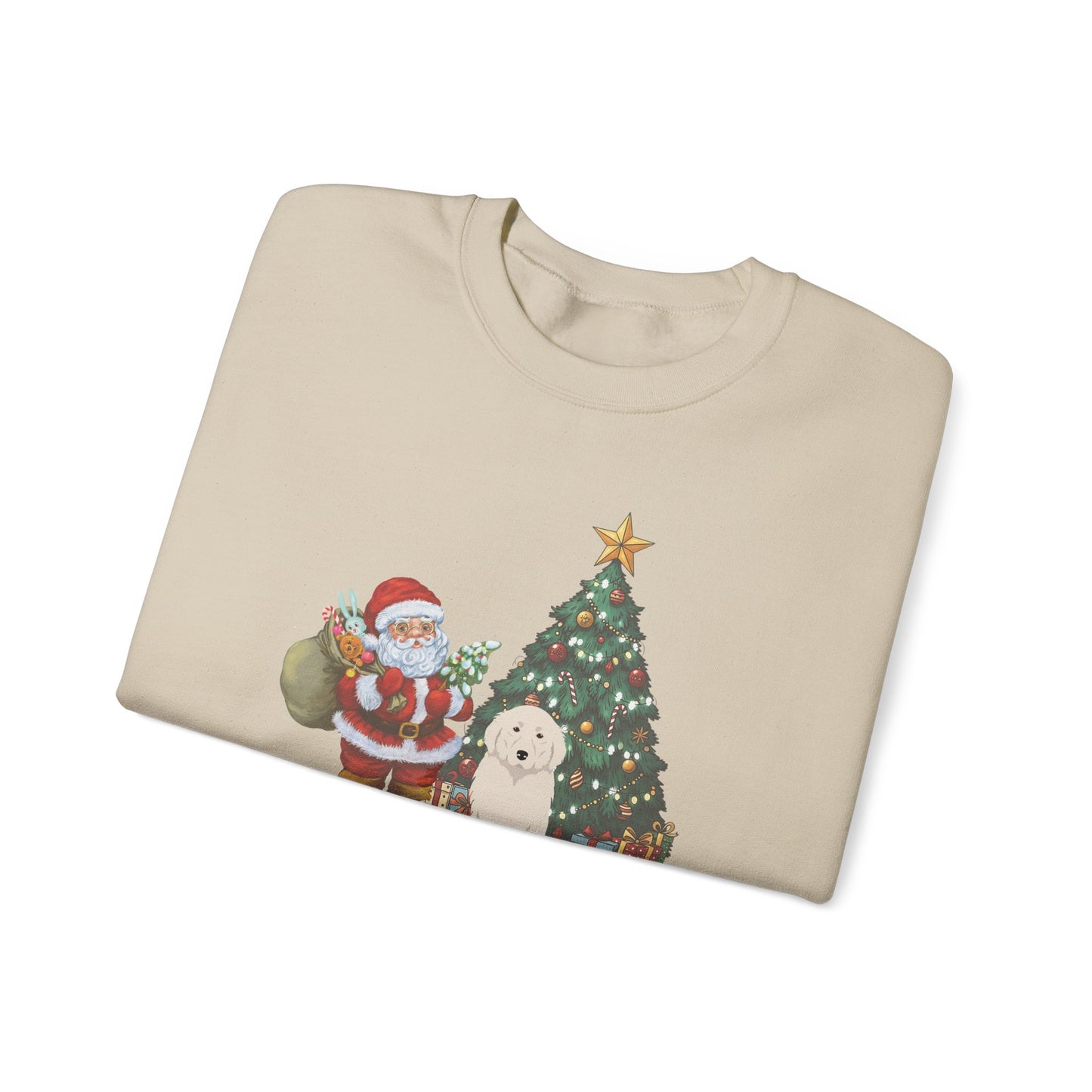 Great Pyrenees Dog Santa's Little Helper Unisex Heavy Blend Crewneck Sweatshirt