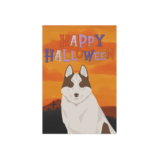 Siberian Husky Dog Halloween Garden Flag