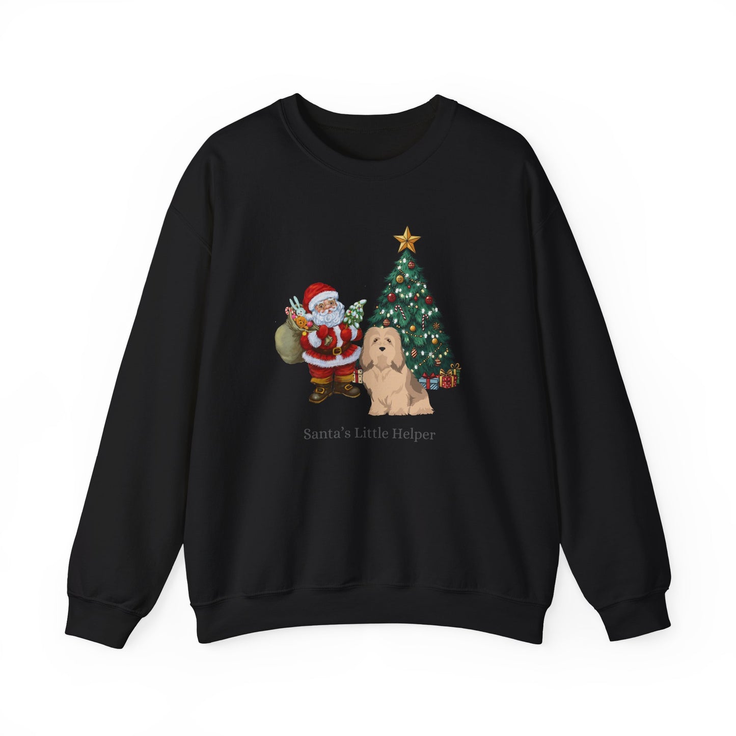 Havanese Dog Santa's Little Helper Unisex Heavy Blend Crewneck Sweatshirt