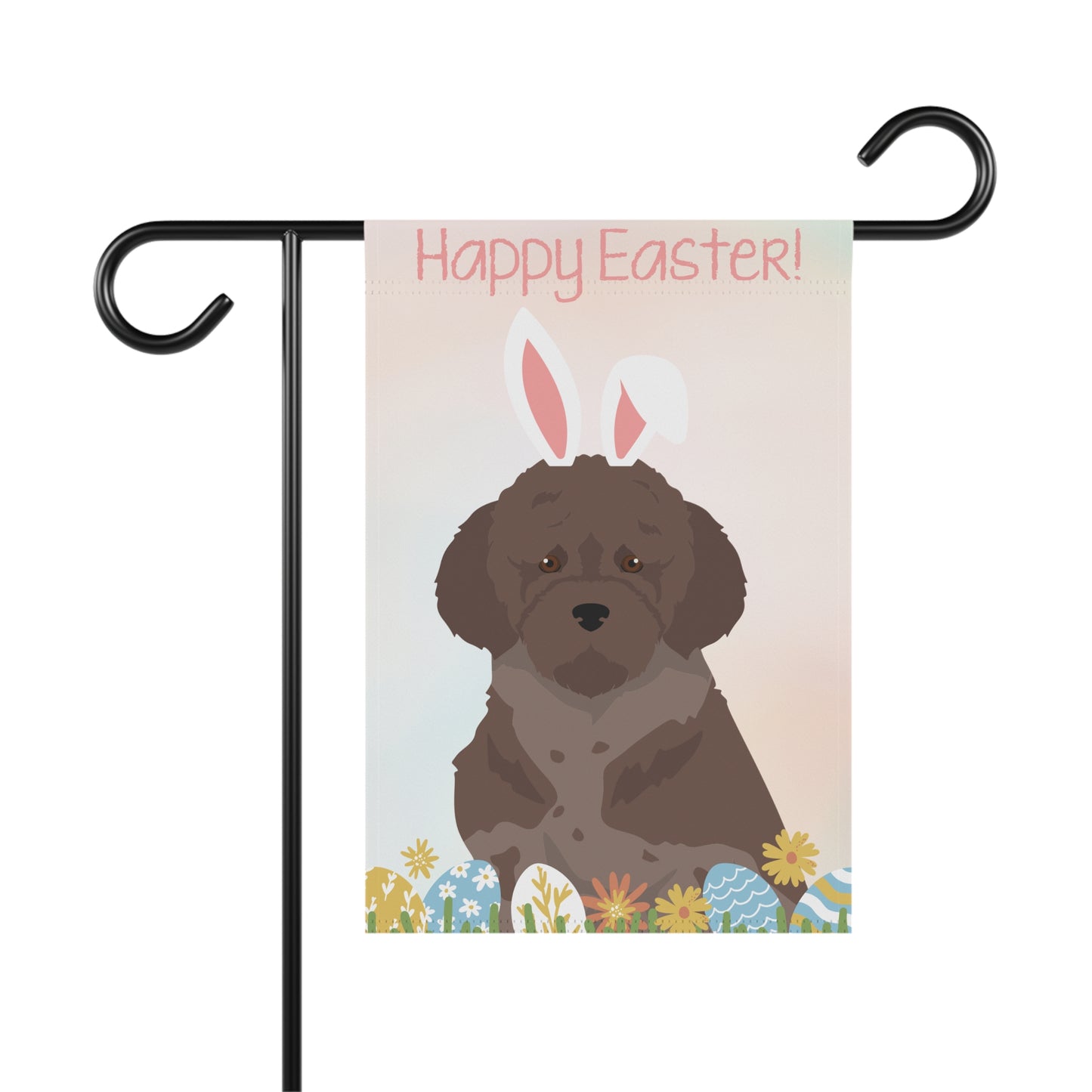 Lagotto Romagnolo Dog Happy Easter Garden Flag