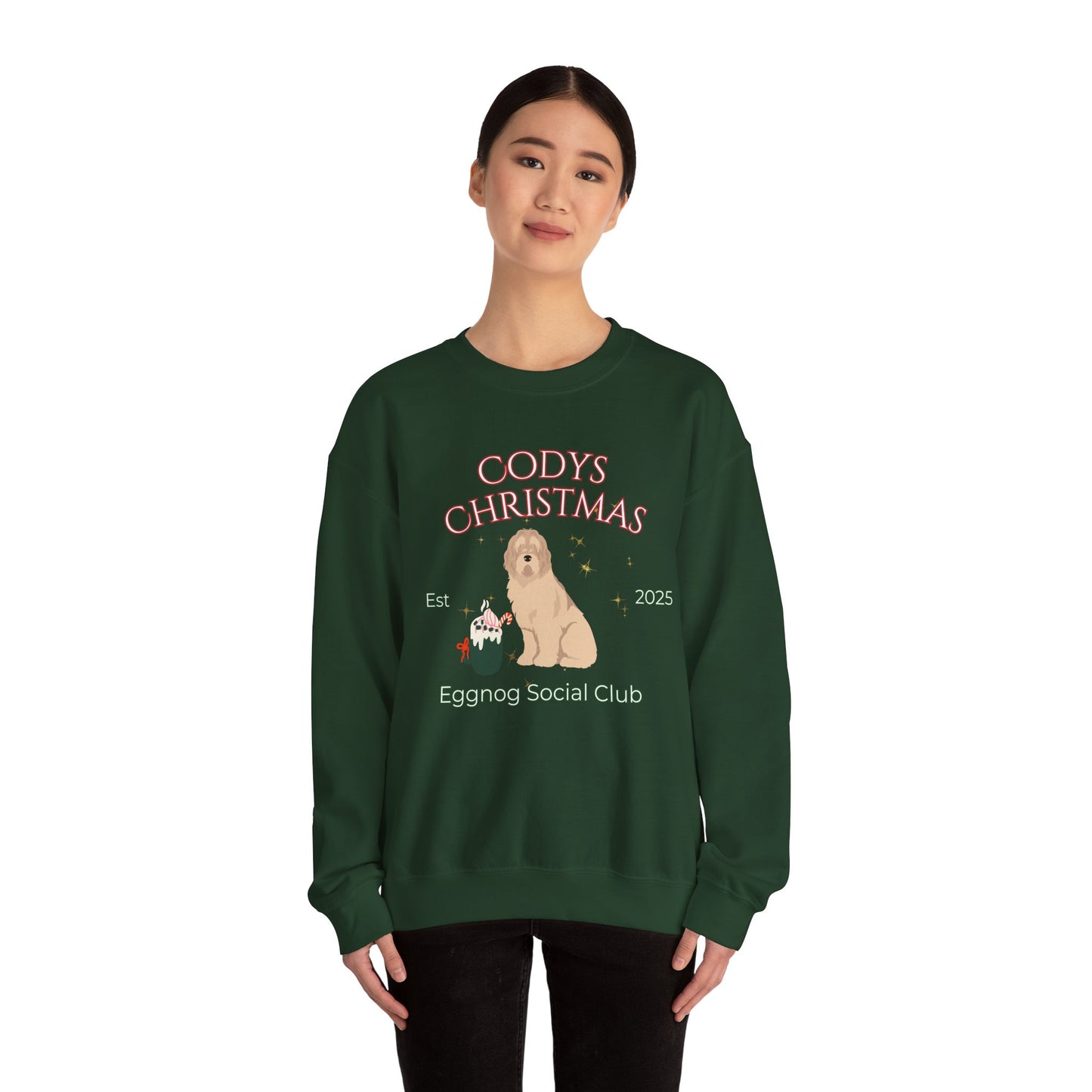 Otterhound Dog Christmas Social Club Unisex Heavy Blend Crewneck Sweatshirt Custom Name