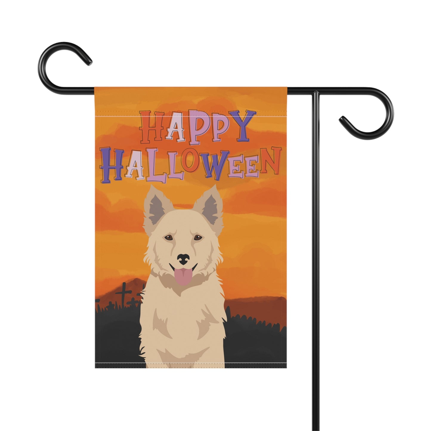 Mudi Dog Halloween Garden Flag