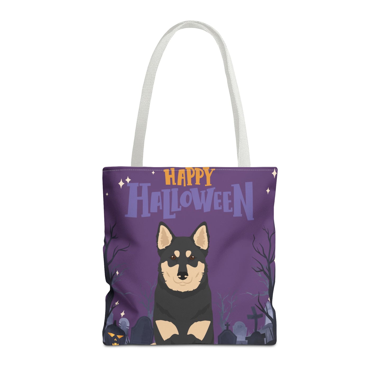Lapponian Herder Dog Happy Halloween Tote Bag 16x16