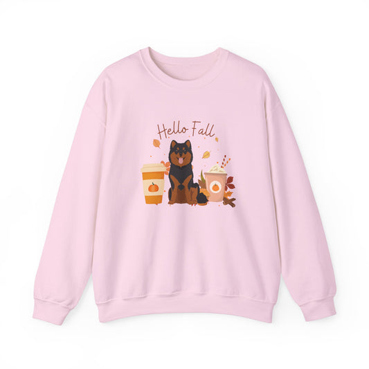 Finnish Lapphund Dog Fall Halloween Unisex Heavy Blend Crewneck Sweatshirt