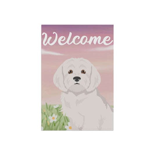 Maltses Dog Welcome Garden Flag