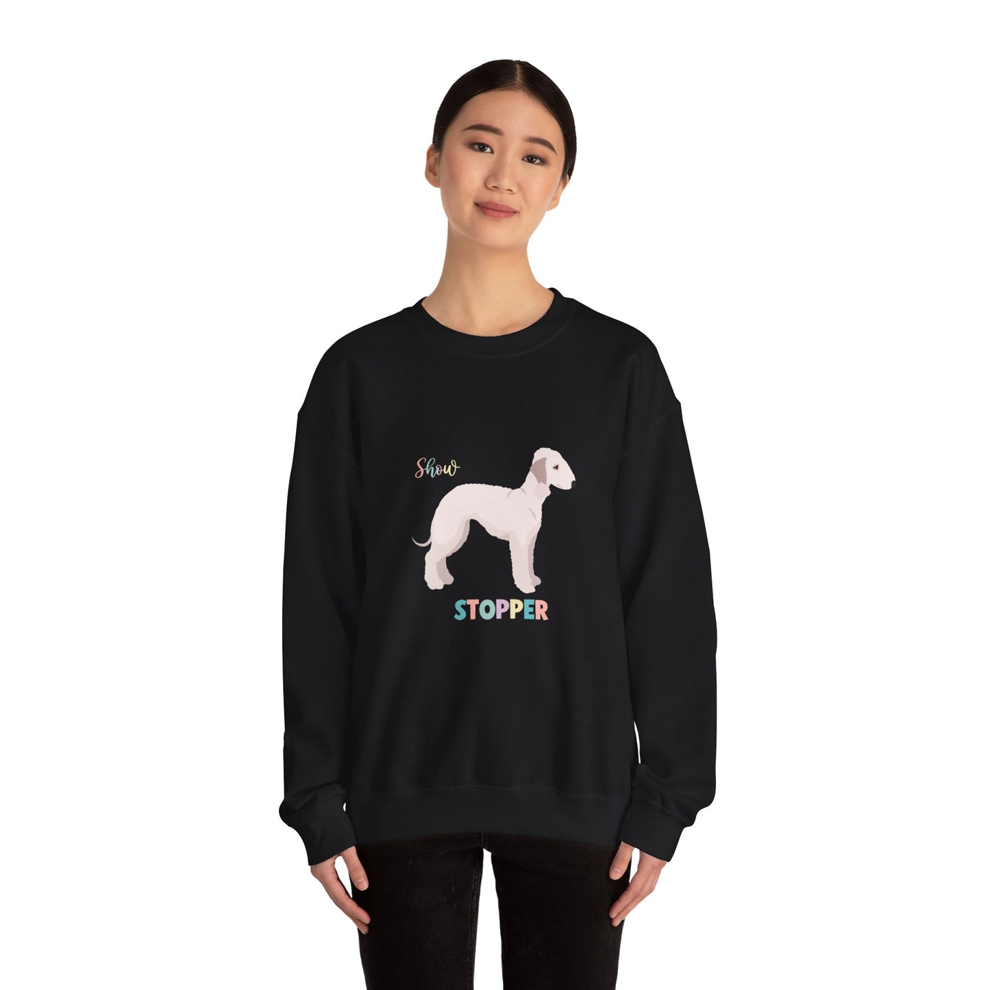 Bedlington Terrier Dog Unisex Heavy Blend Crewneck Sweatshirt
