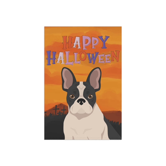 French Bulldog Dog Halloween Garden Flag