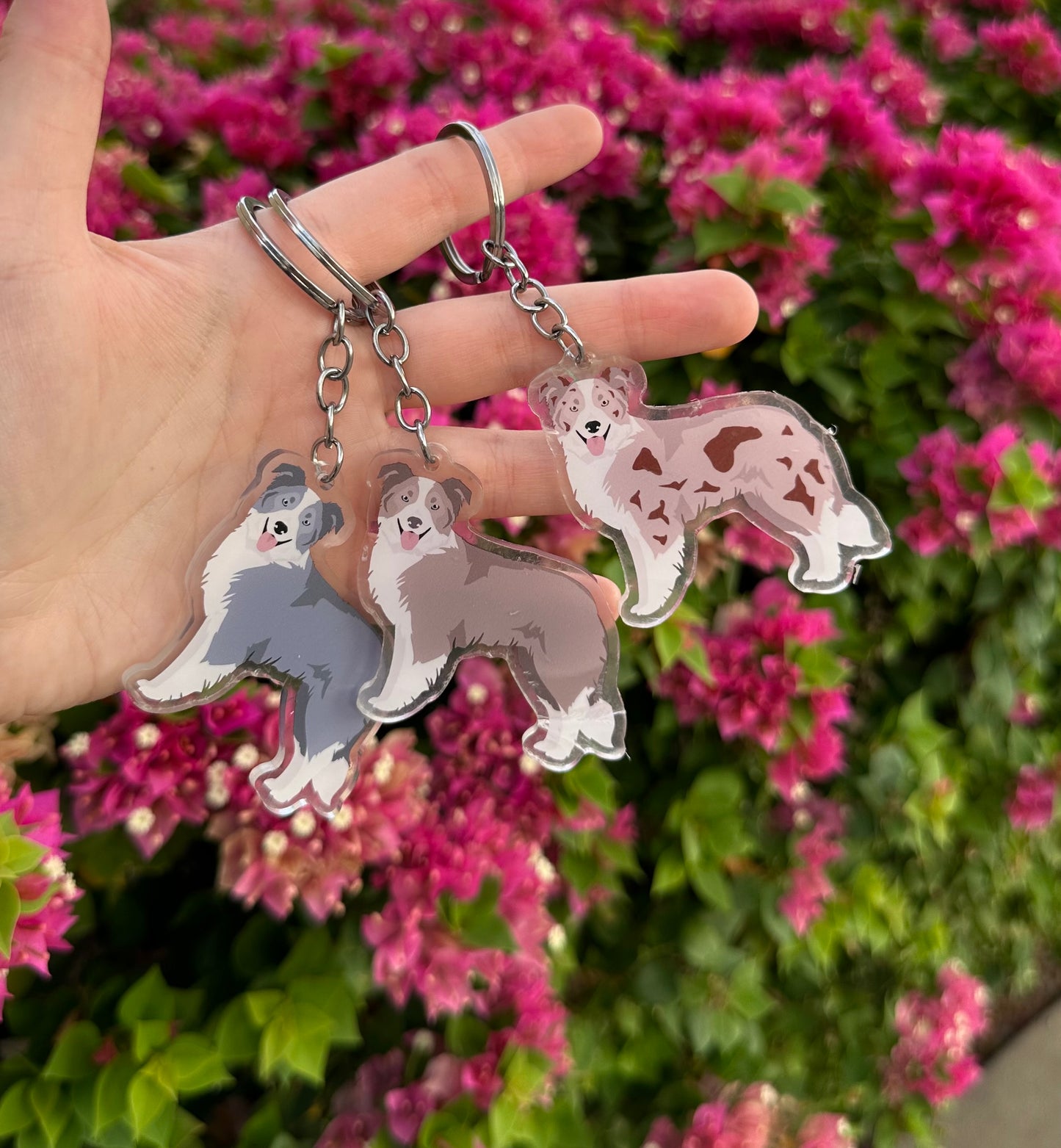 Border Collie Dog 2.5in Acrylic Keychain