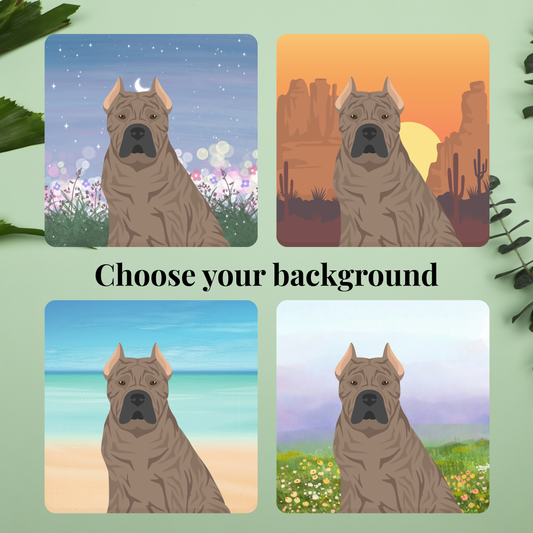 Presa Canario set of 2 4x4 Coasters