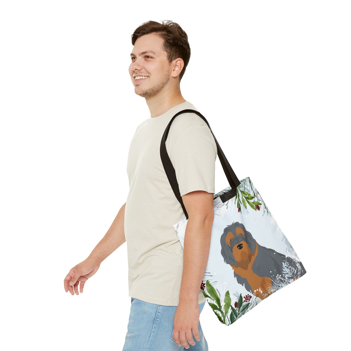 Otterhound Dog Christmas Holiday Tote Bag 16x16