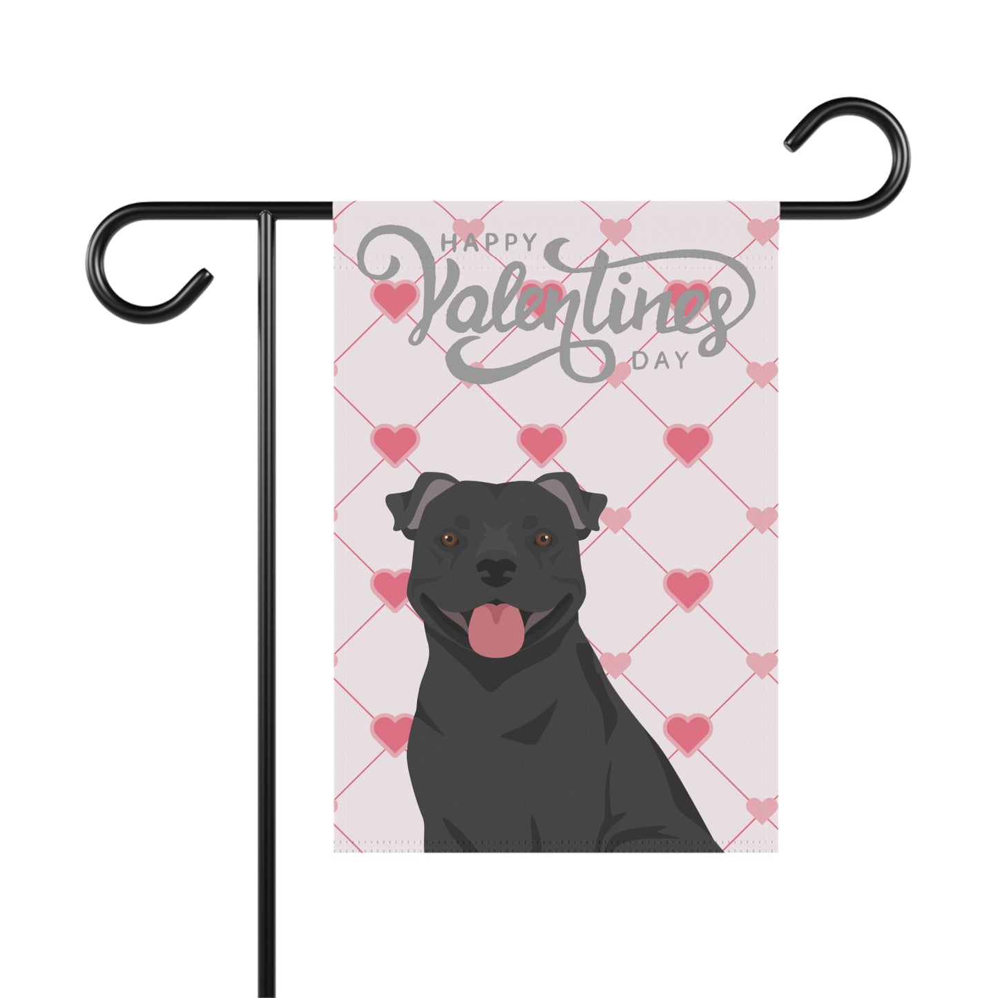 Staffordshire Bull Terrier Dog Valentines Day Garden Flag