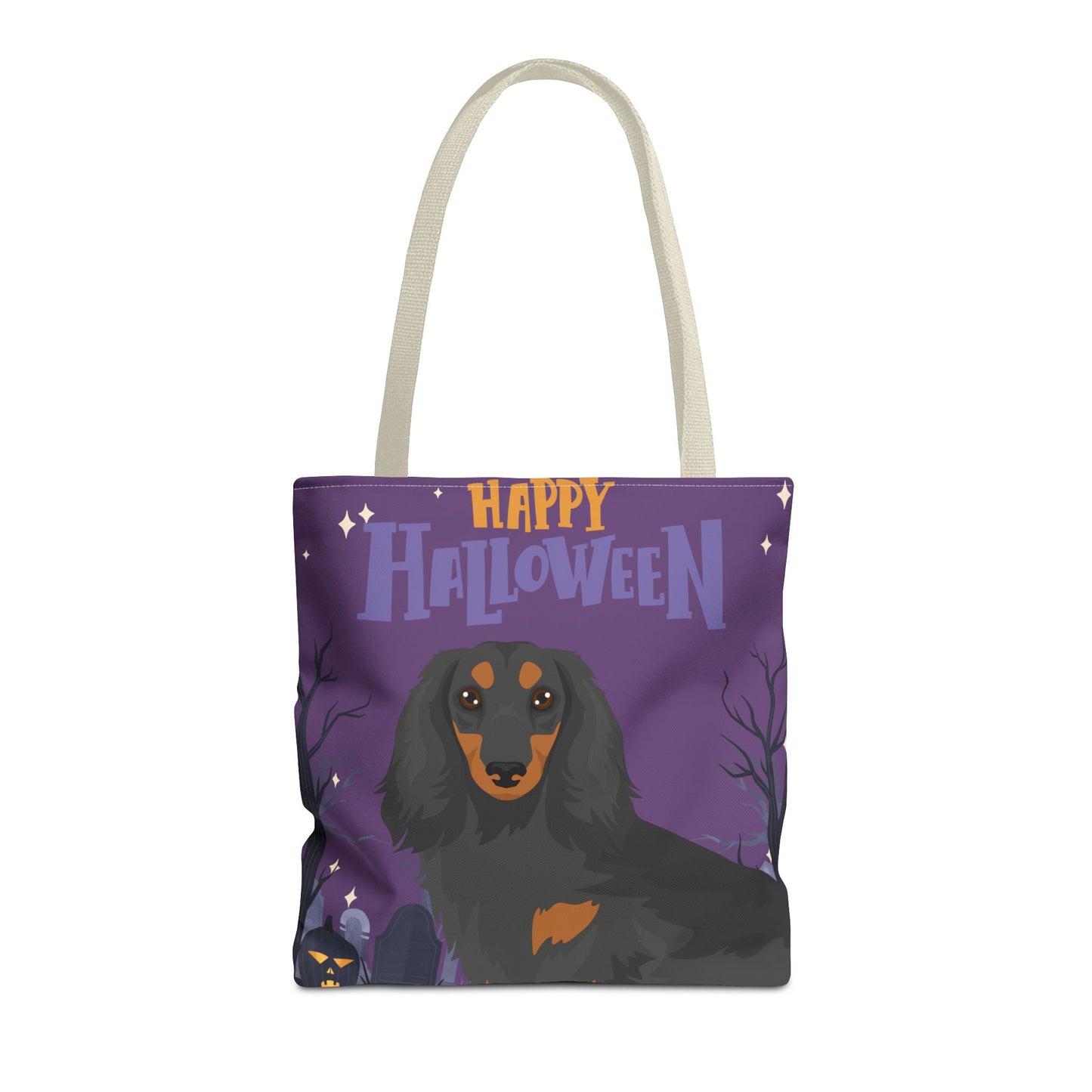 Dachshund Dog Happy Halloween Tote Bag 16x16