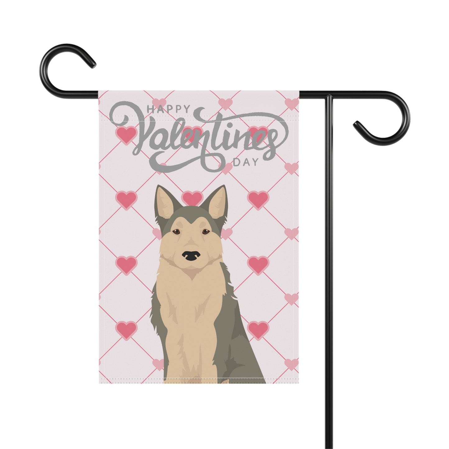 West Siberian Laika Dog Valentines Day Garden Flag