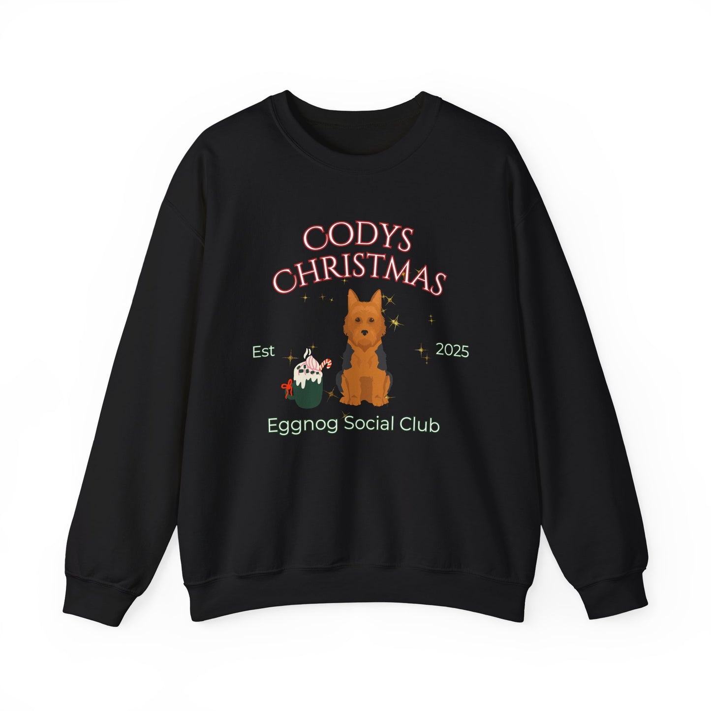 Australian Terrier Dog Dog Christmas Social Club Unisex Heavy Blend Crewneck Sweatshirt Custom Name