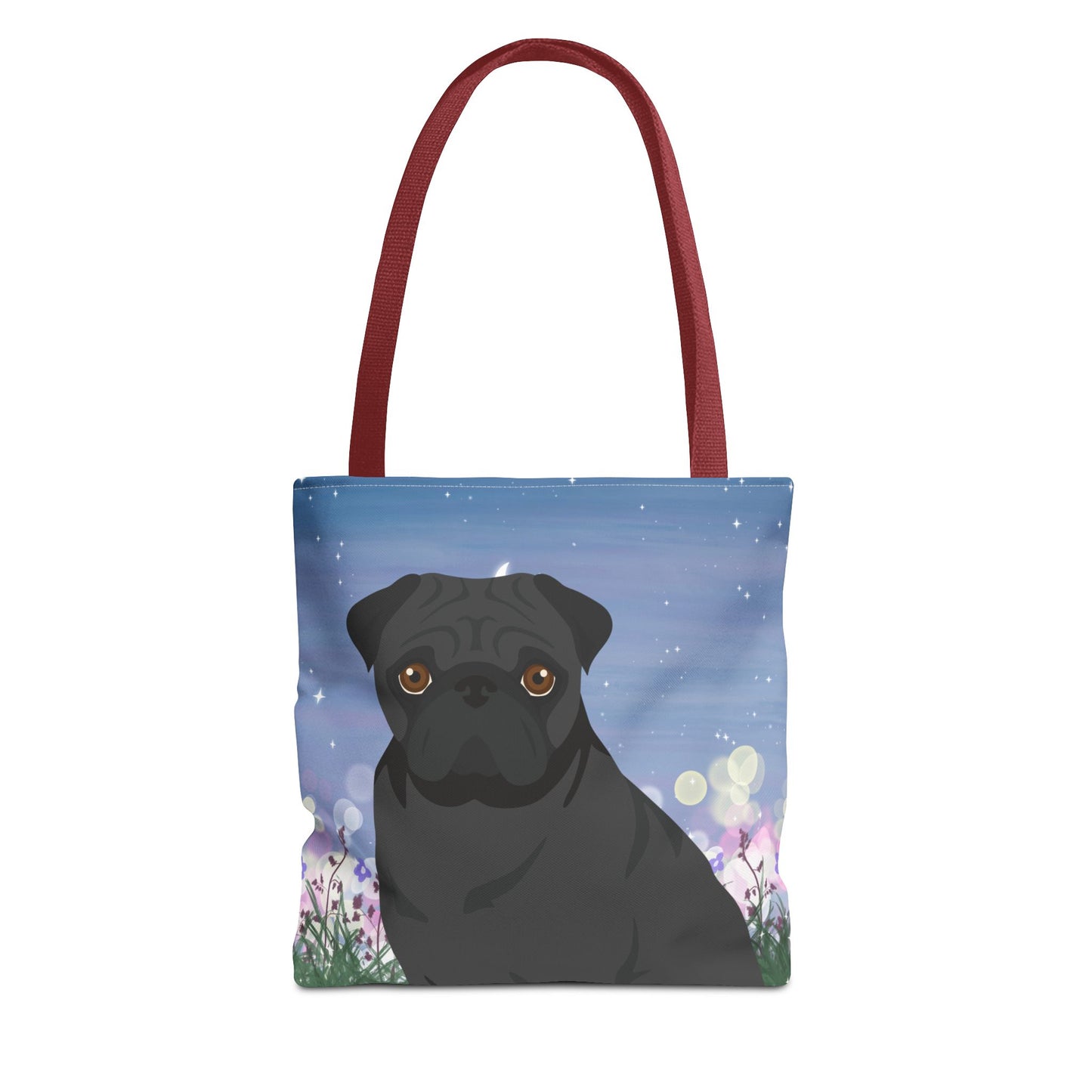 Pug Dog Tote Bag 13x13